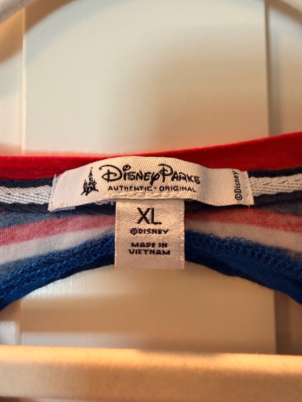 Striped Patriotic Sleeveless Swing Dress with Mickey Print - Picture 4 of 6
